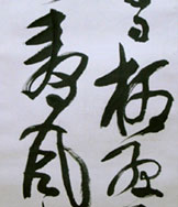 草書五言絶句軸