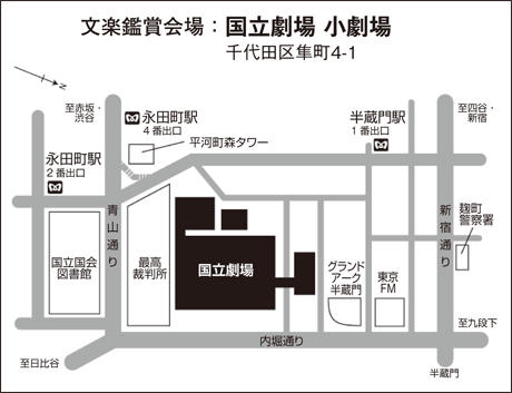 文楽鑑賞会場：国立劇場 小劇場